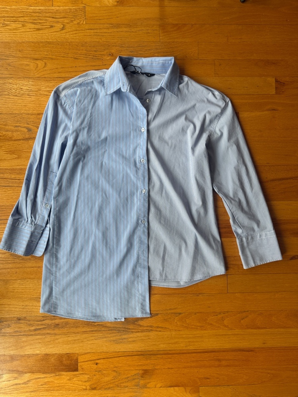 Zara Light Blue Pinstripe Button-Down Shirt